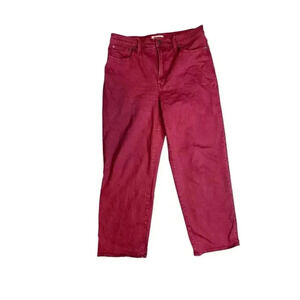 Madewell THE PERFECT VINTAGE
WIDE-LEG JEANS Red Size 31 Inseam 29.75”‎